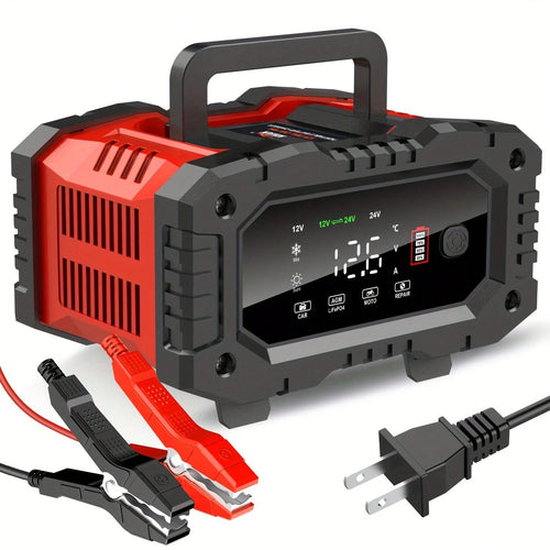 Car Battery Charger,12V20A/24V10A 300W Car Charger, Battery Maintainer, Trickle Charger, Float Charger And Desulfator For Motorcycle, Car, Truck, LiFePo4, AGM,EFB,GEL, CA, Battery Usage
