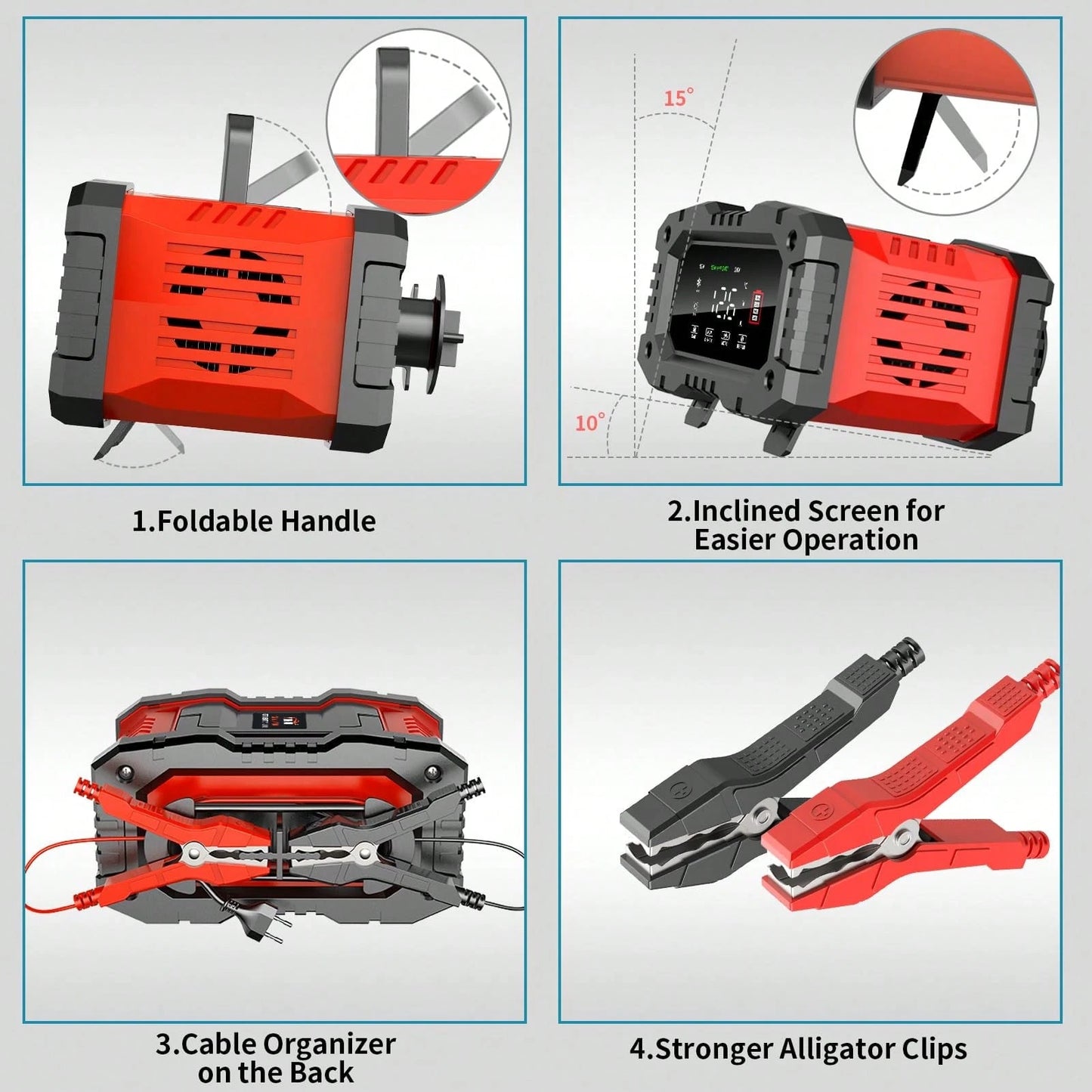 Car Battery Charger,12V20A/24V10A 300W Car Charger, Battery Maintainer, Trickle Charger, Float Charger And Desulfator For Motorcycle, Car, Truck, LiFePo4, AGM,EFB,GEL, CA, Battery Usage
