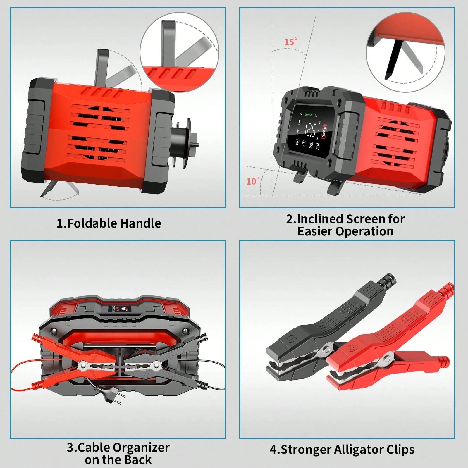Car Battery Charger,12V20A/24V10A 300W Car Charger, Battery Maintainer, Trickle Charger, Float Charger And Desulfator For Motorcycle, Car, Truck, LiFePo4, AGM,EFB,GEL, CA, Battery Usage