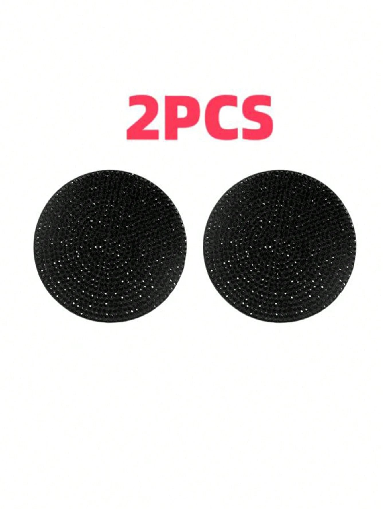 Car Diamond Bling Cup Holder Mat, Black Silicone Non-Slip Coaster With Artificial Diamonds, Car Interior Decor Accessories