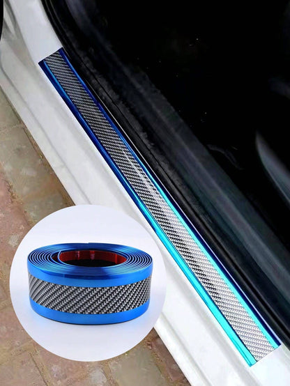 Car Door Sill Anti-Scratch Sticker And Car Bumper Anti-Collision Sticker With Carbon Fiber Pattern 5*100cm/1 Roll