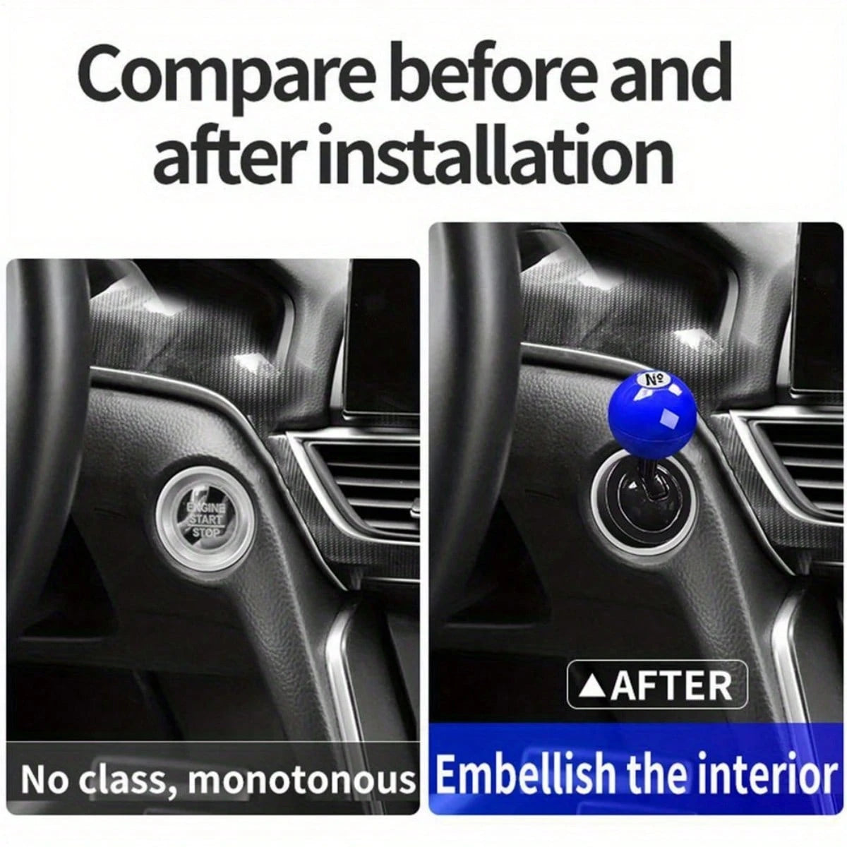 Car Engine Start Button Cover Rocker- Ignition Switch Protector With Non-Slip Grip- Universal Push-To-Start Accessory For Most Vehicles- Prevents Accidental Engine Shutdown- Universal Car Compatib