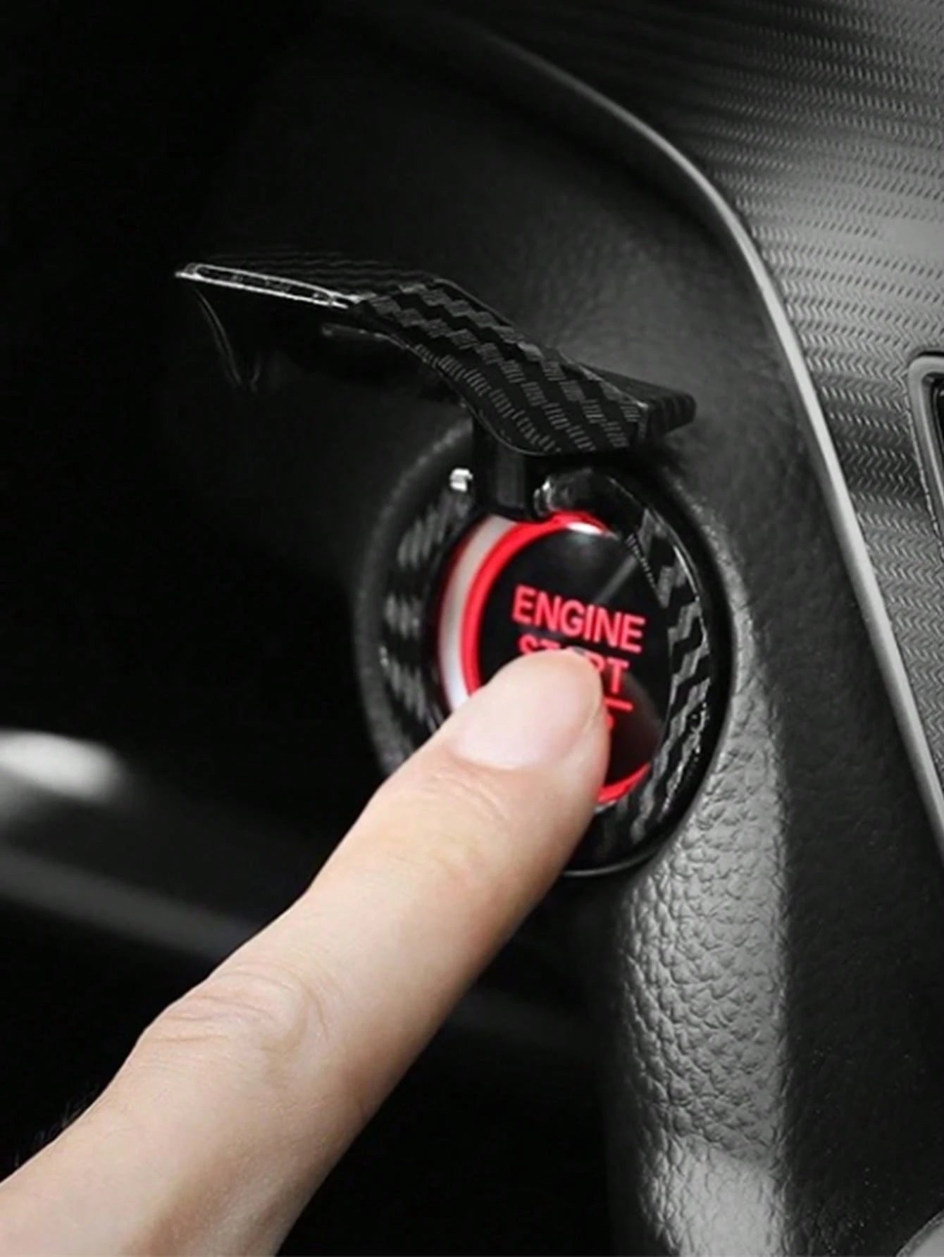 Car Engine Start/Stop Button Cover, One-Key Start Button Ignition Cover, Auto Accessories, Scratch-Resistant Universal Button Decorative Ring