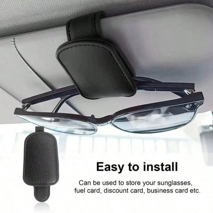 Car Fashion Glasses Holder, Magnetic Leather PU Fashion Glasses Clip, Suitable For Car Sun Visor, Glasses Hook Clip, Car Interior Sun Visor Accessory