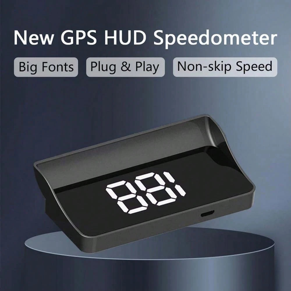 Car Head-Up Display HUD, Windshield Projection Speedometer With Alarm Function- USB Powered Projector, Speed Monitoring, Modern Dashboard Accessory, Suitable For Most Cars, Car Accessories