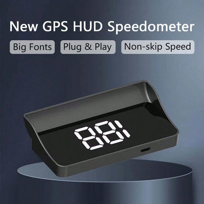 Car Head-Up Display HUD, Windshield Projection Speedometer With Alarm Function- USB Powered Projector, Speed Monitoring, Modern Dashboard Accessory, Suitable For Most Cars, Car Accessories