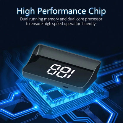Car Head-Up Display HUD, Windshield Projection Speedometer With Alarm Function- USB Powered Projector, Speed Monitoring, Modern Dashboard Accessory, Suitable For Most Cars, Car Accessories