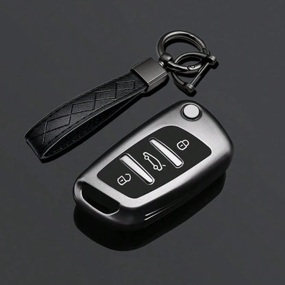 Car Key Cover Keychain Suitable For Dongfeng Peugeot Dongfeng Folding Style C2 C3 C4 C5 C6 C8 DS4 107 207 306 307 407 308 607 Series Accessories