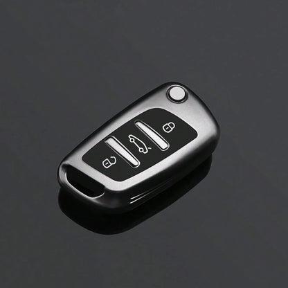 Car Key Cover Keychain Suitable For Dongfeng Peugeot Dongfeng Folding Style C2 C3 C4 C5 C6 C8 DS4 107 207 306 307 407 308 607 Series Accessories
