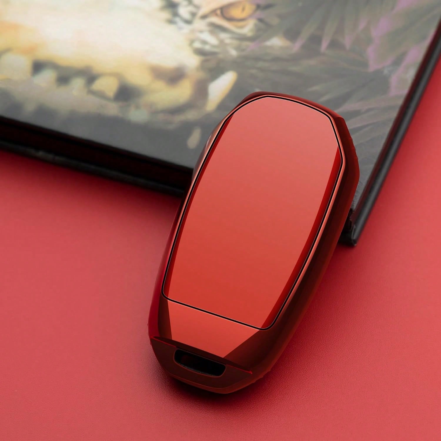 Car Key Fob Cover Compatible With Infiniti Key Case Red Protector Keychain Holder Q50 Q60 QX50 QX55 2019-2024 Accessories