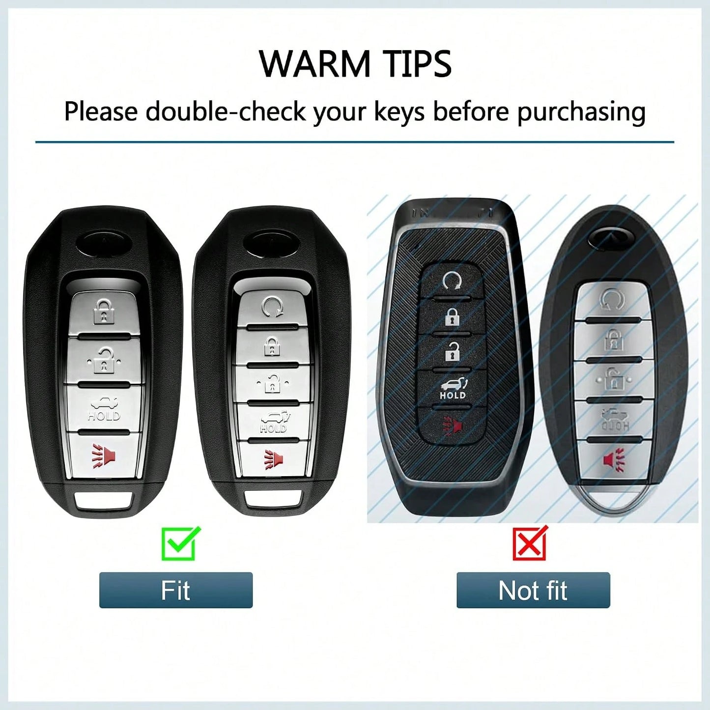 Car Key Fob Cover Compatible With Infiniti Key Case Red Protector Keychain Holder Q50 Q60 QX50 QX55 2019-2024 Accessories