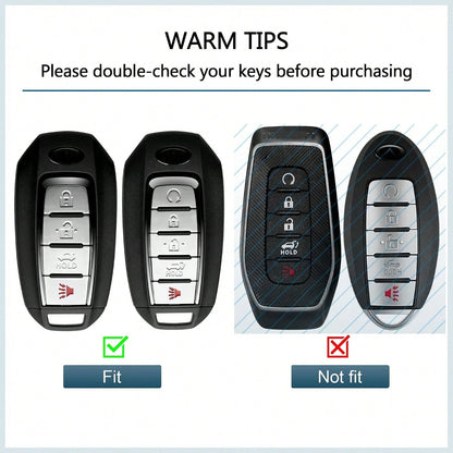 Car Key Fob Cover Compatible With Infiniti Key Case Red Protector Keychain Holder Q50 Q60 QX50 QX55 2019-2024 Accessories