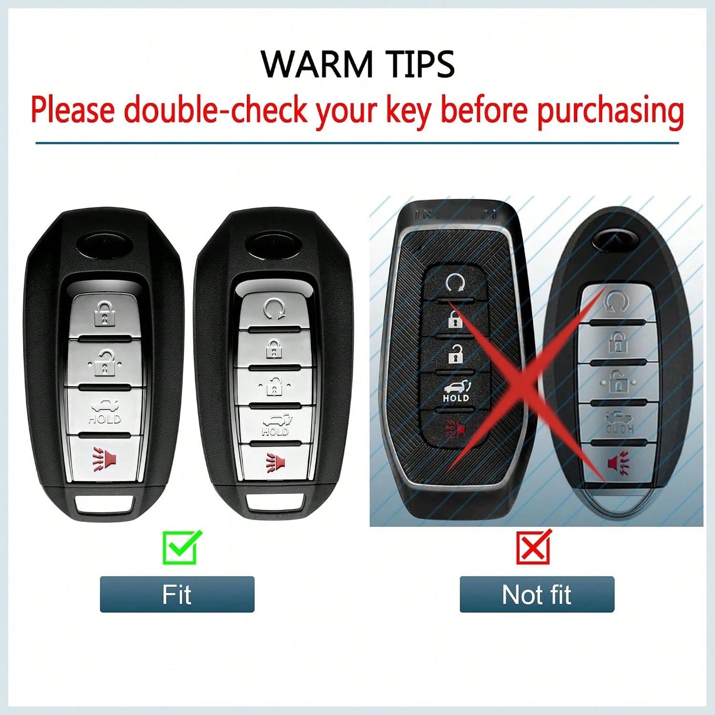 Car Key Fob Cover Compatible With Infiniti Key Case Red Protector Keychain Holder Q50 Q60 QX50 QX55 2019-2024 Accessories