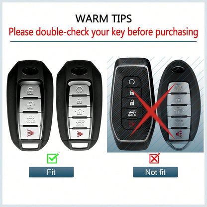 Car Key Fob Cover Compatible With Infiniti Key Case Red Protector Keychain Holder Q50 Q60 QX50 QX55 2019-2024 Accessories