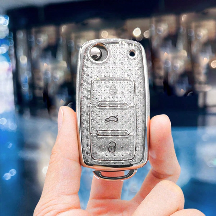 Car Key Fod Cover Shell Case With Keychain For For VW For Magotan For Golf 4 3 5 6 For MK6 For Passat For Touran For Bora For Tiguan For Jetta For Lavida For Octavia Key Bag