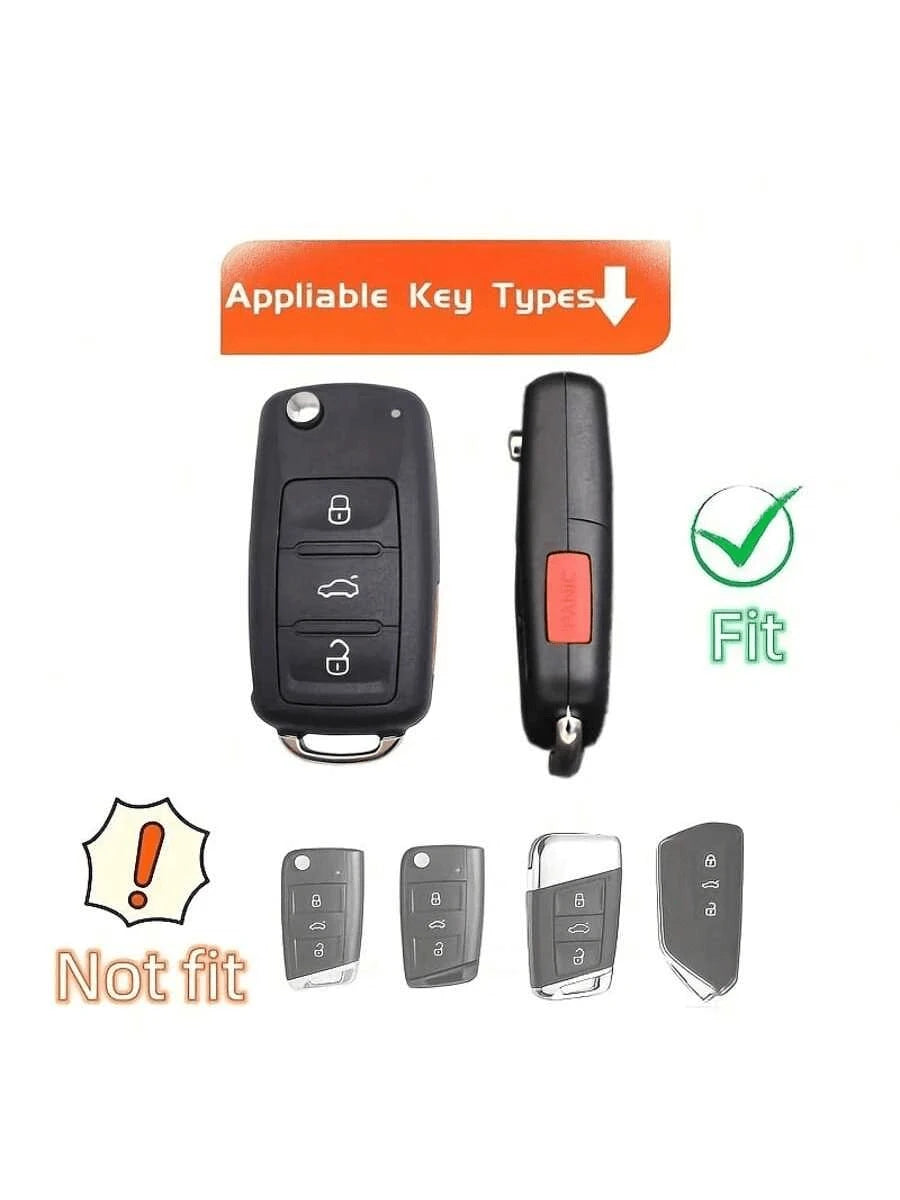 Car Key Fod Cover Shell Case With Keychain For For VW For Magotan For Golf 4 3 5 6 For MK6 For Passat For Touran For Bora For Tiguan For Jetta For Lavida For Octavia Key Bag