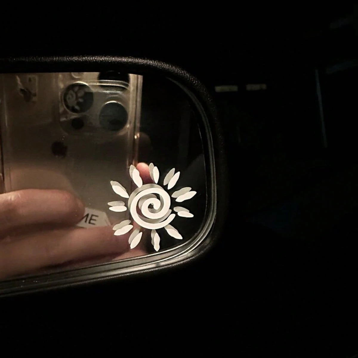 Car Mirror Stickers, Cute Little Sun Stickers, Cute And Funny Car Mirror Visor Gift Stickers, Car Mirror Rear Mirror Visor Stickers- Vinyl Car Stickers Gifts