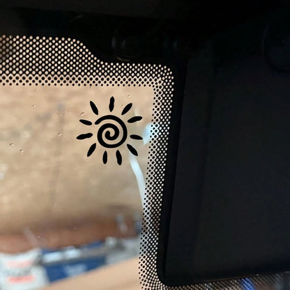 Car Mirror Stickers, Cute Little Sun Stickers, Cute And Funny Car Mirror Visor Gift Stickers, Car Mirror Rear Mirror Visor Stickers- Vinyl Car Stickers Gifts