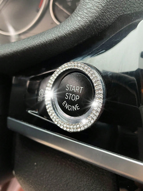 Car One-button Start Rhinestone Decoration