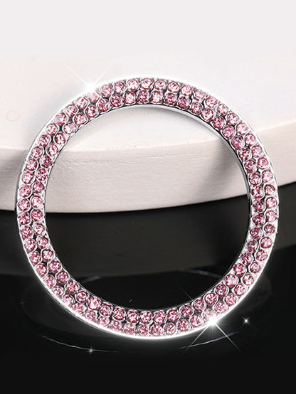 Car One-button Start Rhinestone Decoration