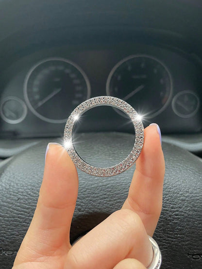Car One-button Start Rhinestone Decoration