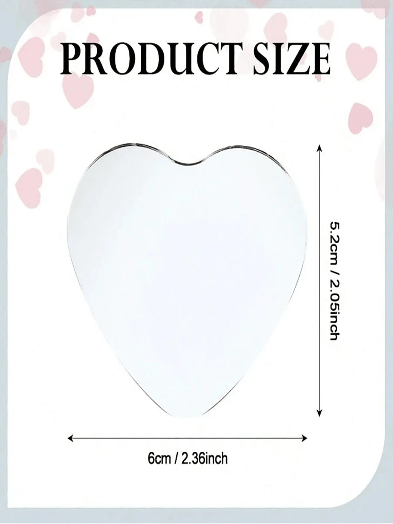 Car Rearview Mirror, Heart-Shaped Frameless Mirror, High-Definition 360° Wide View Blind Spot Auxiliary Mirror, Car Heart-Shaped Blind Spot Mirror, Car Frameless Blind Spot Mirror, 360° Wide Angle Con