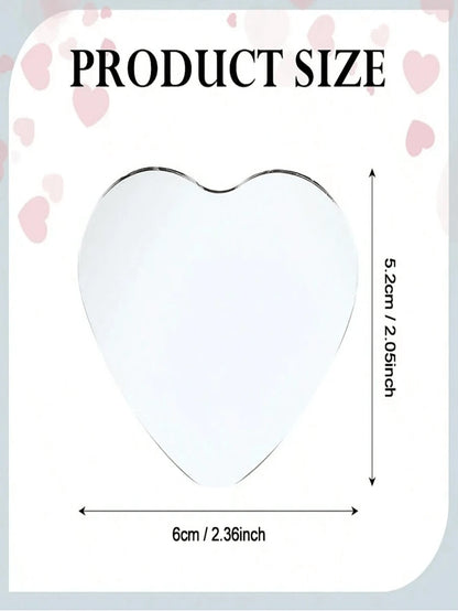 Car Rearview Mirror, Heart-Shaped Frameless Mirror, High-Definition 360° Wide View Blind Spot Auxiliary Mirror, Car Heart-Shaped Blind Spot Mirror, Car Frameless Blind Spot Mirror, 360° Wide Angle Con