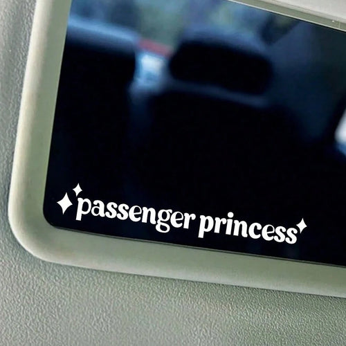 Car Reflective Sticker, Beautiful "Passenger Princess" Text Sticker, Car Interior Sticker, Home Decor Sticker, Suitable For Car, Home Decor, Party Decor