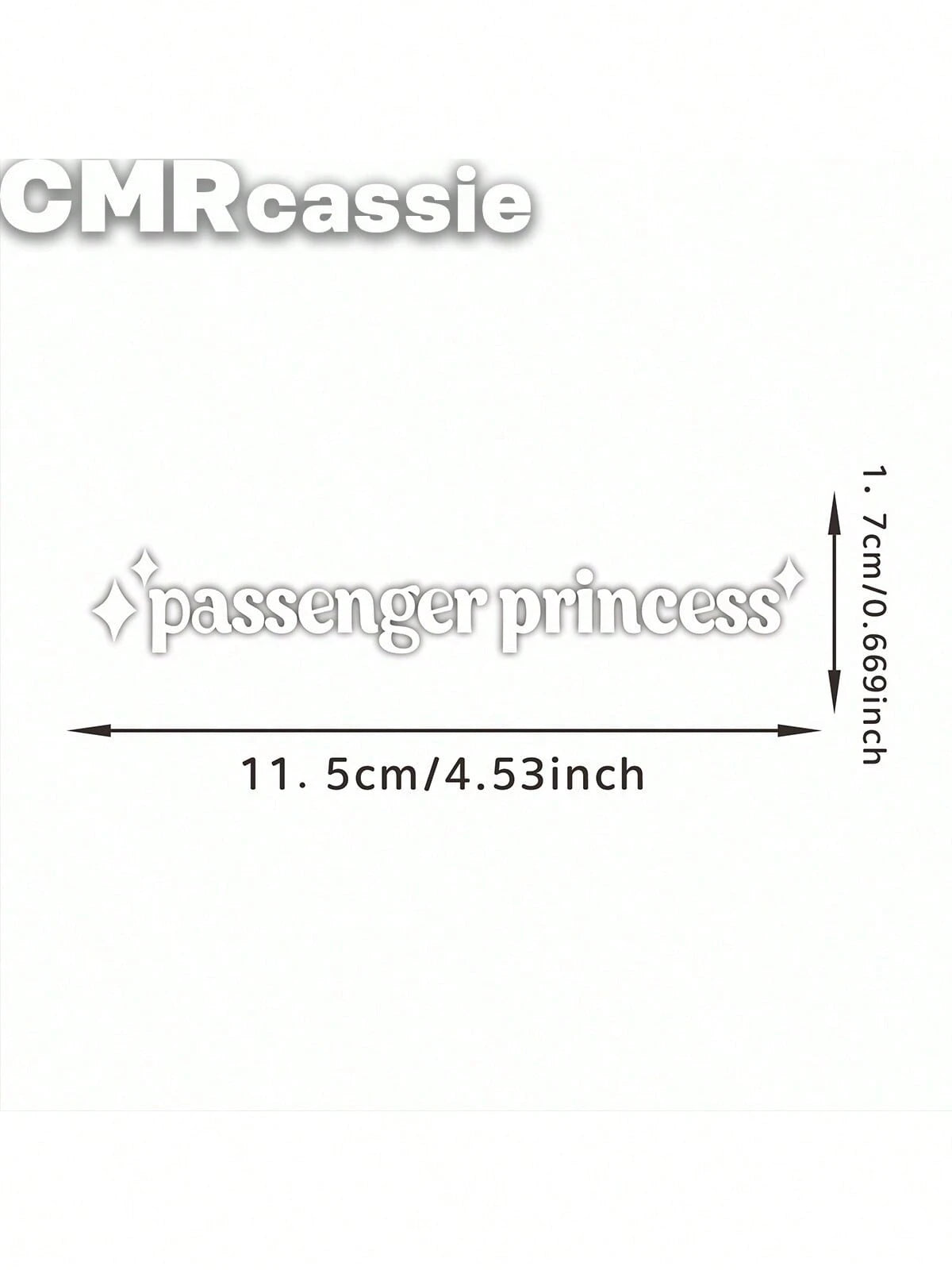 Car Reflective Sticker, Beautiful "Passenger Princess" Text Sticker, Car Interior Sticker, Home Decor Sticker, Suitable For Car, Home Decor, Party Decor