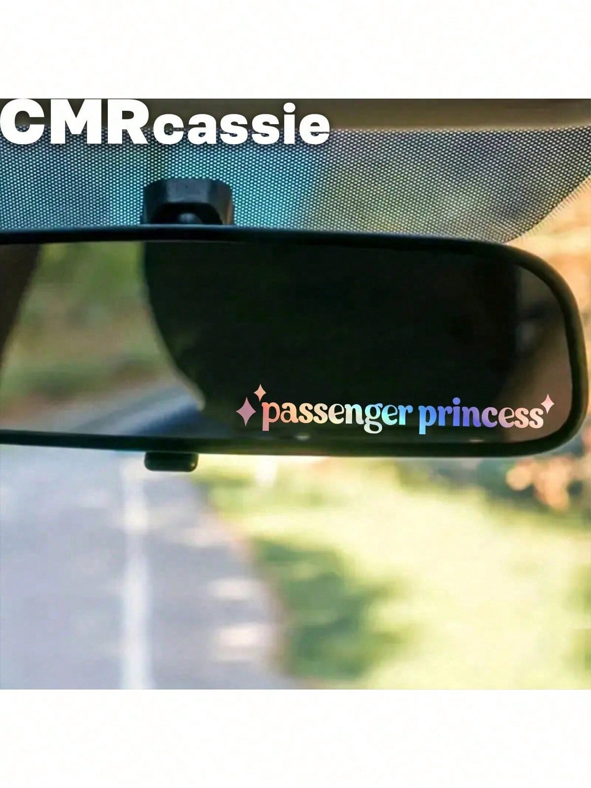 Car Reflective Sticker, Beautiful "Passenger Princess" Text Sticker, Car Interior Sticker, Home Decor Sticker, Suitable For Car, Home Decor, Party Decor