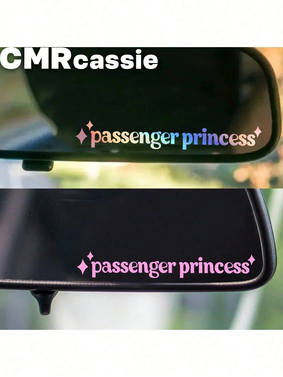 Car Reflective Sticker, Beautiful "Passenger Princess" Text Sticker, Car Interior Sticker, Home Decor Sticker, Suitable For Car, Home Decor, Party Decor