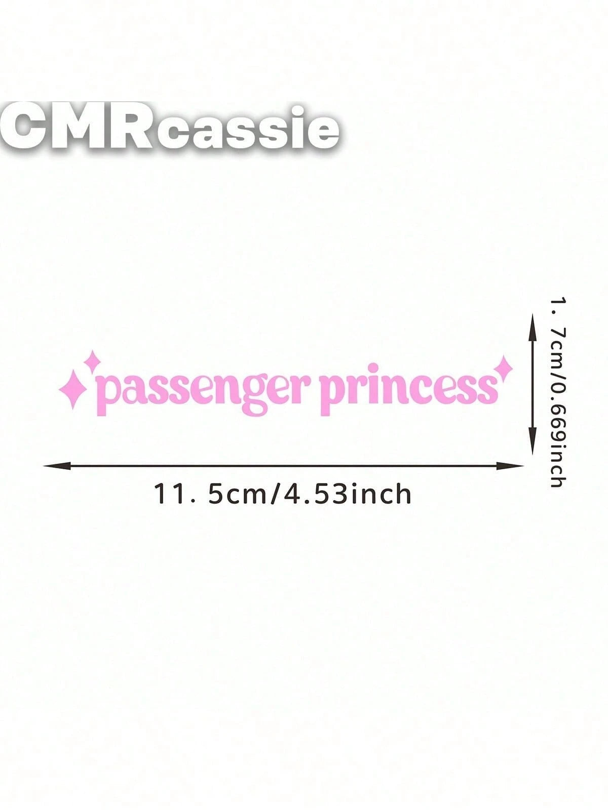 Car Reflective Sticker, Beautiful "Passenger Princess" Text Sticker, Car Interior Sticker, Home Decor Sticker, Suitable For Car, Home Decor, Party Decor
