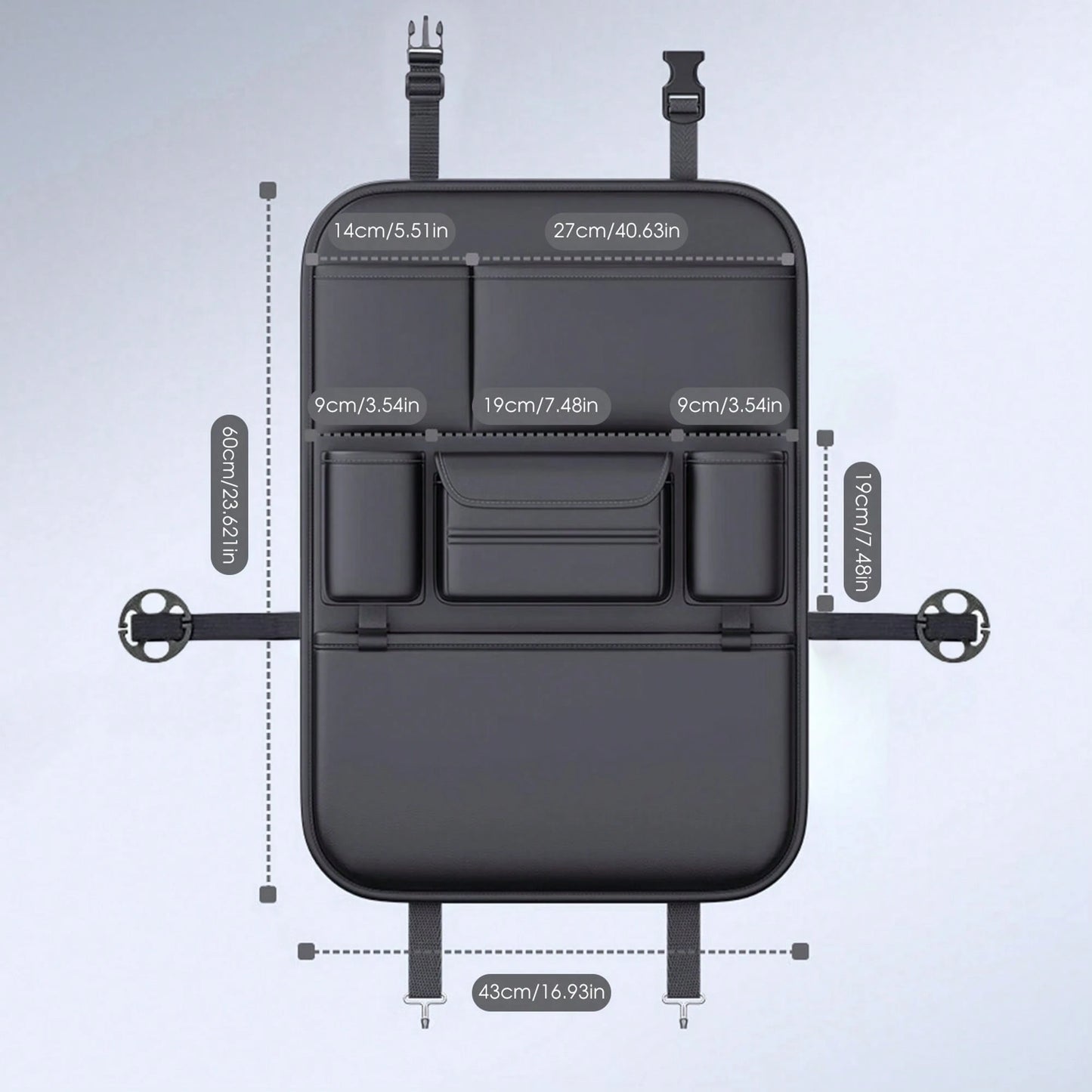 Car Seat Back Storage Bag Easy To Install Automobiles Interior Accessories Suitable For Most Car Back Seats
