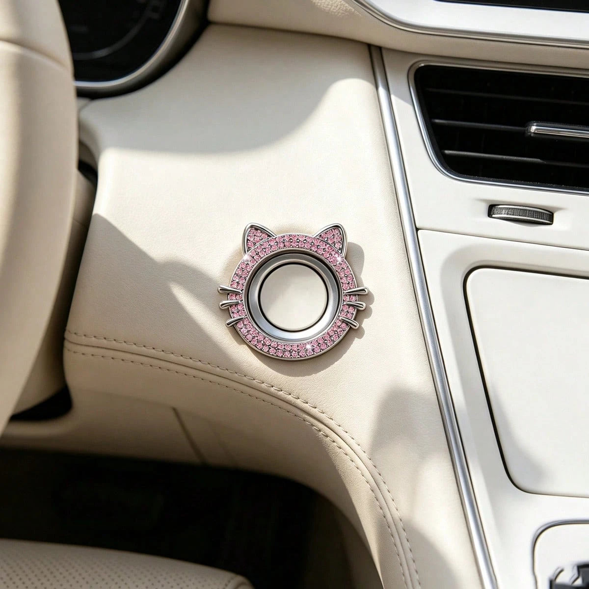 Car Start Switch Button Auto Decorative Diamond Stickers Ring Circle Trims Protective Cover Car Accessories
