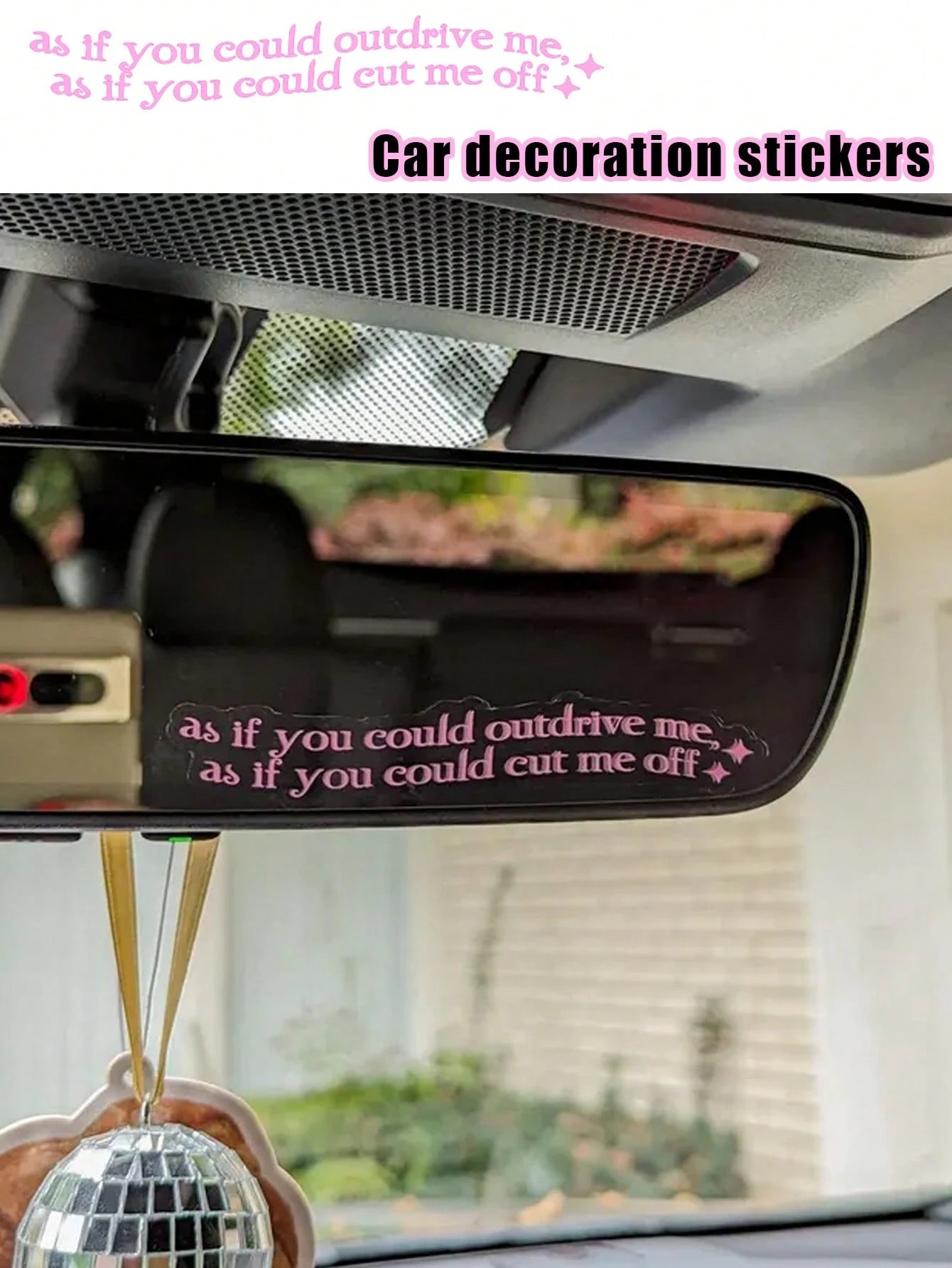 Car Sticker As If You Could Outdrive Me-Vinyl Sticker, Suitable For Cars, Laptops, Water Bottles, Etc. Car Accessories Sticker.