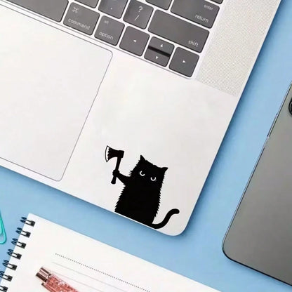 Car Stier 2D Flat, A Cat Holding A Knife Spying On Vinyl Car Decals. Durable Stickers Suitable For Cars,- Suitable For Cars, Trucks, Laptops, Motorcycles, Tablets And Mobile Phones- A Cute Holiday G