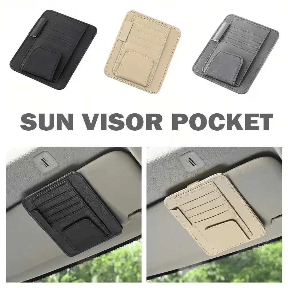 Car Sunshade With Multiple Pockets, Organizable And Storage For Items, Car Accessories, Car Interior Supplies, Perfect Gift For Birthday, Back To School, Family Gathering And Friends