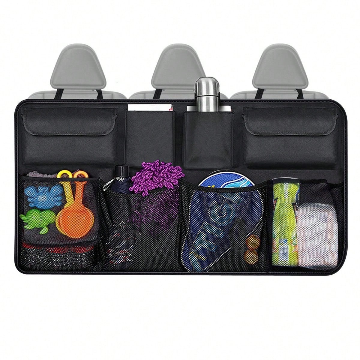 Car Trunk Hanging Storage Bag, Oxford Cloth Trunk Organizer Bag, Foldable Storage Box, Large Capacity Hanging Storage Bag, Super Spacious, Waterproof SUV Car Trunk Organizer Bag