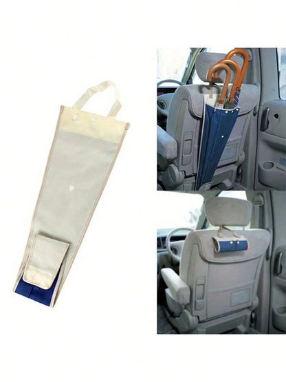 Car Umbrella Storage Bag- Foldable Waterproof Holder For Car Seat Back, Leak-Proof Organizer For Wet Umbrellas, Rainy Day Car Accessories