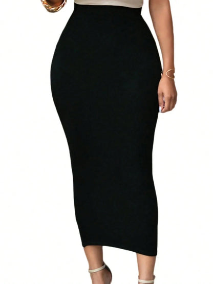 Casual High Waist Skinny Pencil Long Skirts For Women