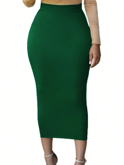 Casual High Waist Skinny Pencil Long Skirts For Women