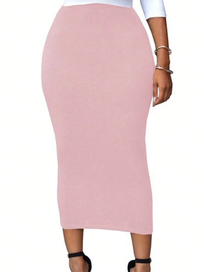 Casual High Waist Skinny Pencil Long Skirts For Women