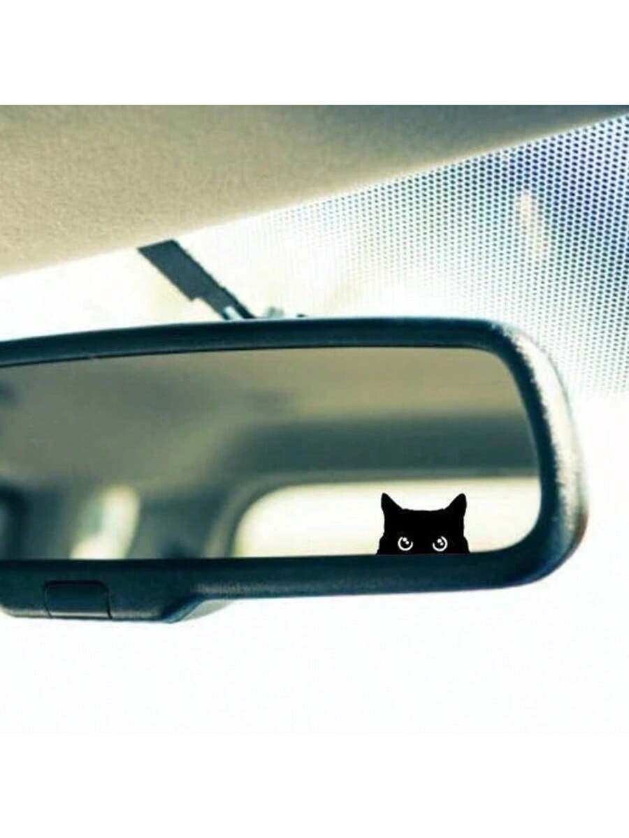 Cat Peeker Decal, Car Decal, Black Cat Peeker Sticker, Blank Button, Vinyl Decal, Car Stickers, Vinyl Stickers, Eject Sticker, Cat Deca