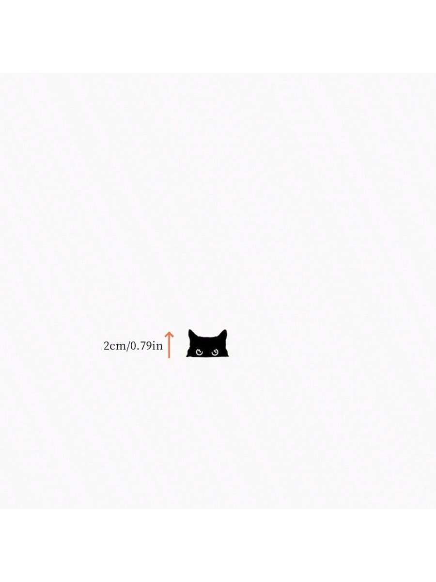 Cat Peeker Decal, Car Decal, Black Cat Peeker Sticker, Blank Button, Vinyl Decal, Car Stickers, Vinyl Stickers, Eject Sticker, Cat Deca