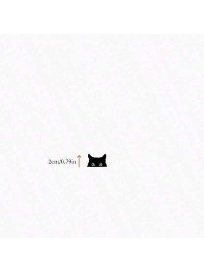 Cat Peeker Decal, Car Decal, Black Cat Peeker Sticker, Blank Button, Vinyl Decal, Car Stickers, Vinyl Stickers, Eject Sticker, Cat Deca