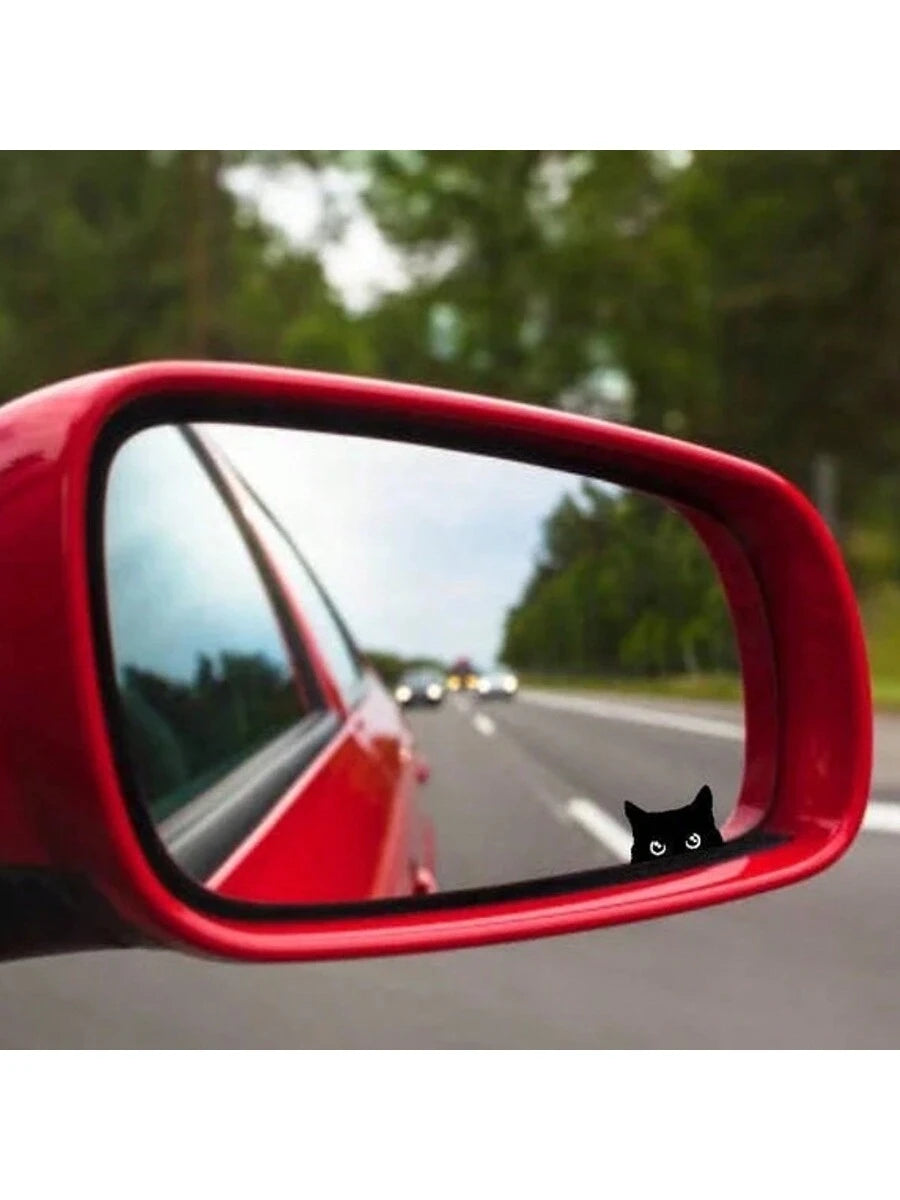 Cat Peeker Decal, Car Decal, Black Cat Peeker Sticker, Blank Button, Vinyl Decal, Car Stickers, Vinyl Stickers, Eject Sticker, Cat Deca