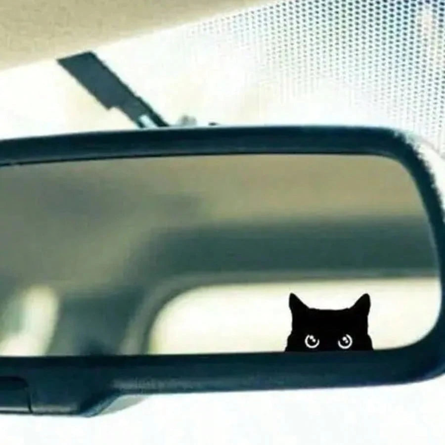Cat Peeking Sticker, Car Sticker, Black Cat Peeking Sticker, Blank Button, Vinyl Sticker, Car Sticker, Vinyl Sticker, Pop-Up Sticker, Cat Sticker