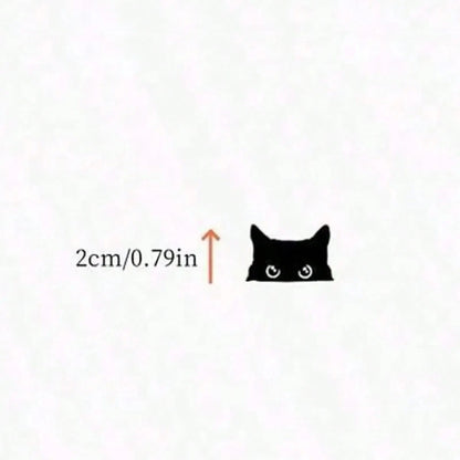 Cat Peeking Sticker, Car Sticker, Black Cat Peeking Sticker, Blank Button, Vinyl Sticker, Car Sticker, Vinyl Sticker, Pop-Up Sticker, Cat Sticker