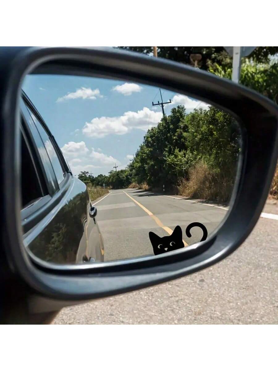 Cat Stickers, Mini Cat, Peeping Cat, Rearview Mirror Sticker, Car Sticker, Indoor & Outdoor Vinyl Sticker, Mini Sticker