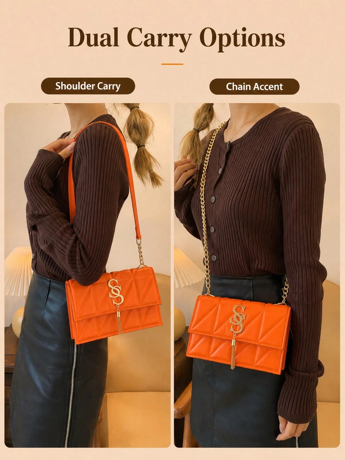Chic Shoulder Bag With Durable PU Leather Vibrant Red Hand Bags For Stylish Women Elegant Purses Shoulder Bag Ideal For Party Vacation Purse